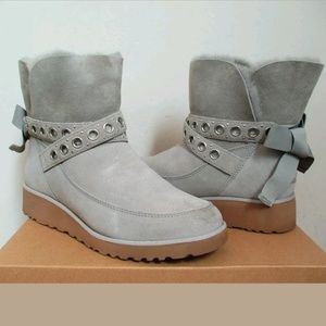 Womens Sz 10 Seal Grey Ugg Alisia Wedge Bootie